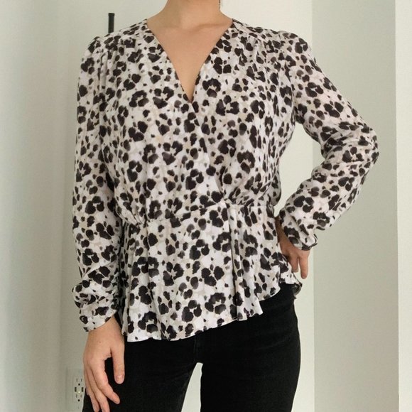 Cabi Rosette Leopard Print Blouse - Picture 3 of 5